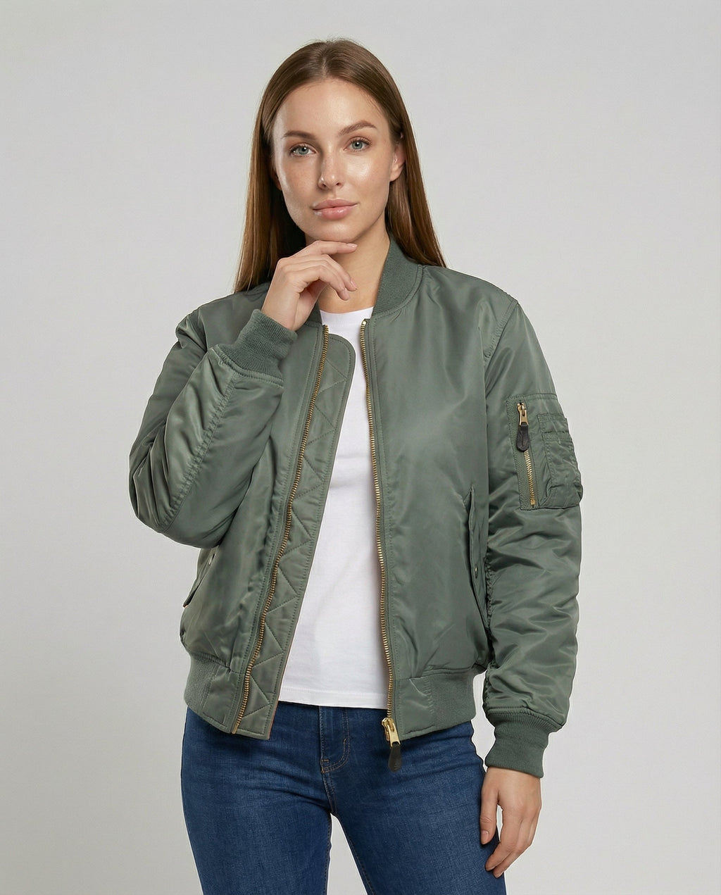 Bomberjacke Damen – Lockere Passform mit praktischen Taschen | J&B - 1 - Jasminaboutique.com