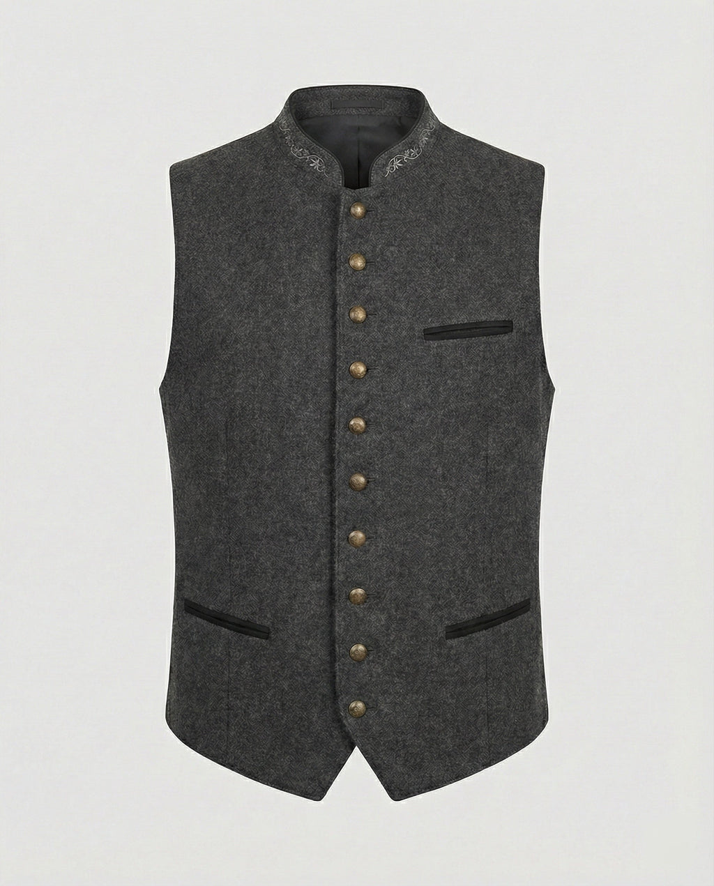 Herrenweste im traditionellen Stil mit taillierter Passform | J&B - 3 - Jasminaboutique.com