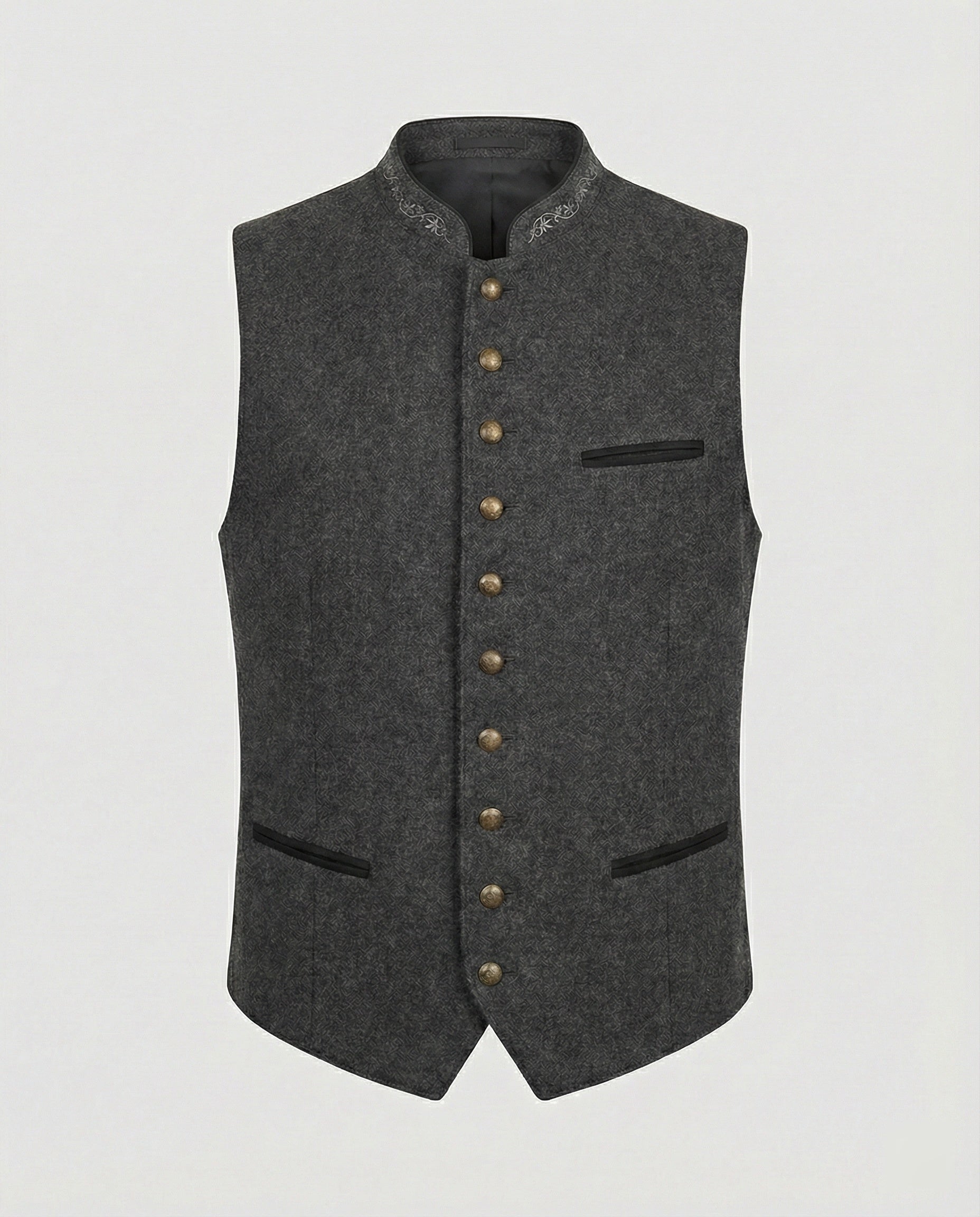Herrenweste im traditionellen Stil mit taillierter Passform | J&B - 3 - Jasminaboutique.com