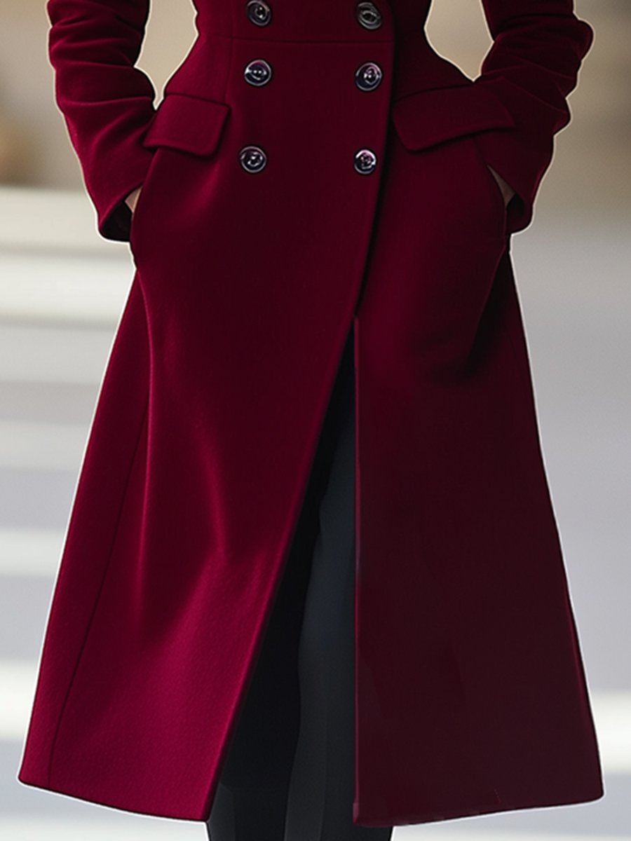 Eleganter Damen-Wintermantel im Zweireiher-Design mit schmeichelhaftem Schnitt | J&B - 4 - Jasminaboutique.com