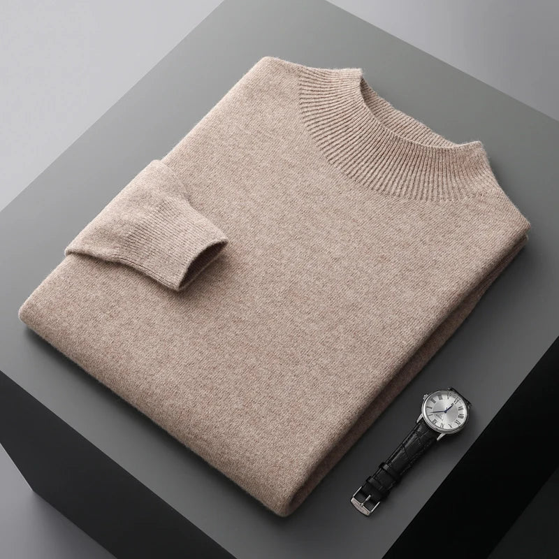Herren-Pullover – Soft-Touch mit geripptem Kragen - 4 - Jasminaboutique.com