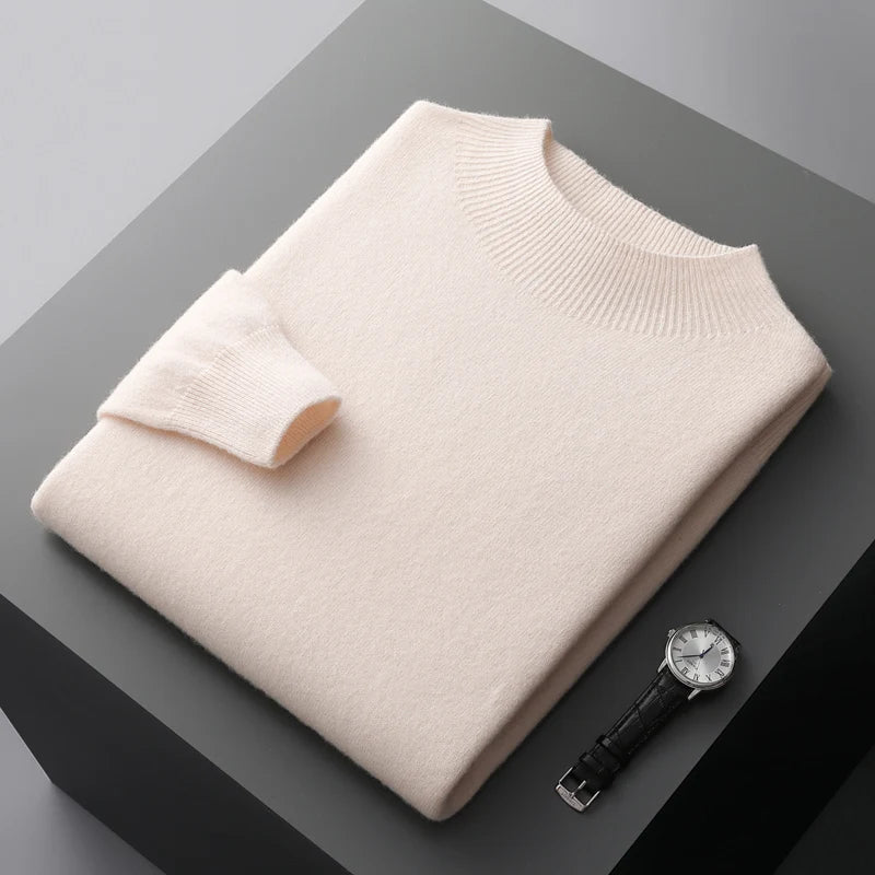 Herren-Pullover – Soft-Touch mit geripptem Kragen - 10 - Jasminaboutique.com