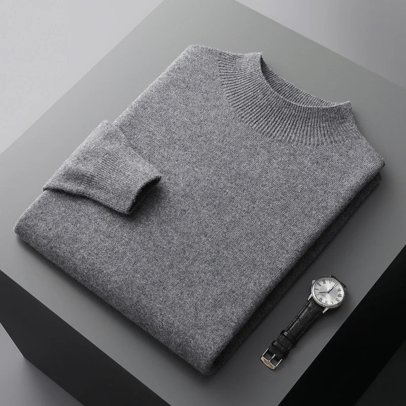 Herren-Pullover – Soft-Touch mit geripptem Kragen - 12 - Jasminaboutique.com