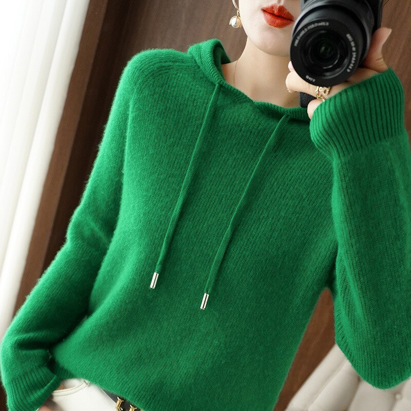 Damen-Hoodie in lockerer Passform mit Kordelzug - 6 - Jasminaboutique.com