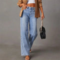 High-Rise-Flare-Jeans für Damen mit geschwungenen Nähten im Vorderteil - 1 - Jasminaboutique.com