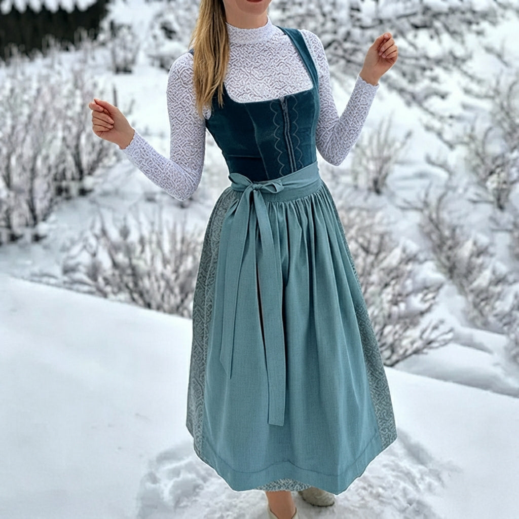 Dirndl für Damen im traditionellen Schnitt mit eleganten Details - 2 - Jasminaboutique.com