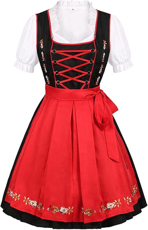 Dirndl für Damen im traditionellen Oktoberfest-Stil mit Schürze - 3 - Jasminaboutique.com
