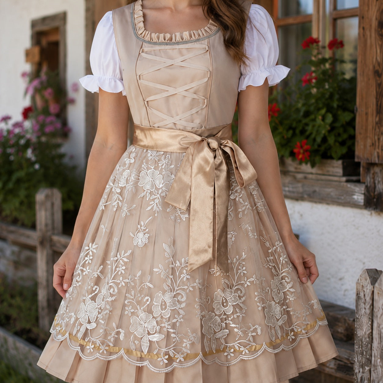 Dirndl für Damen – Elegantes Design mit Stickerei - 4 - Jasminaboutique.com