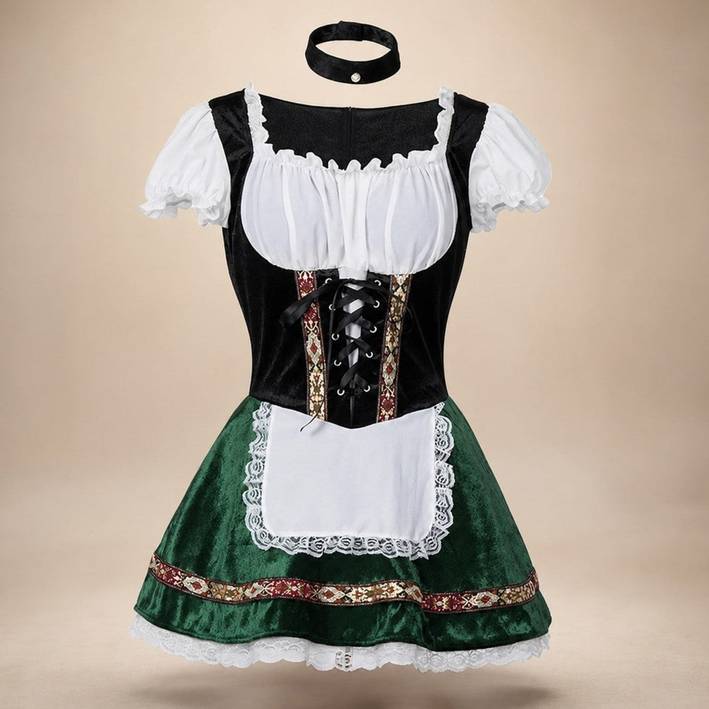 Dirndl für Damen, elegante Passform mit Puffärmeln - 4 - Jasminaboutique.com
