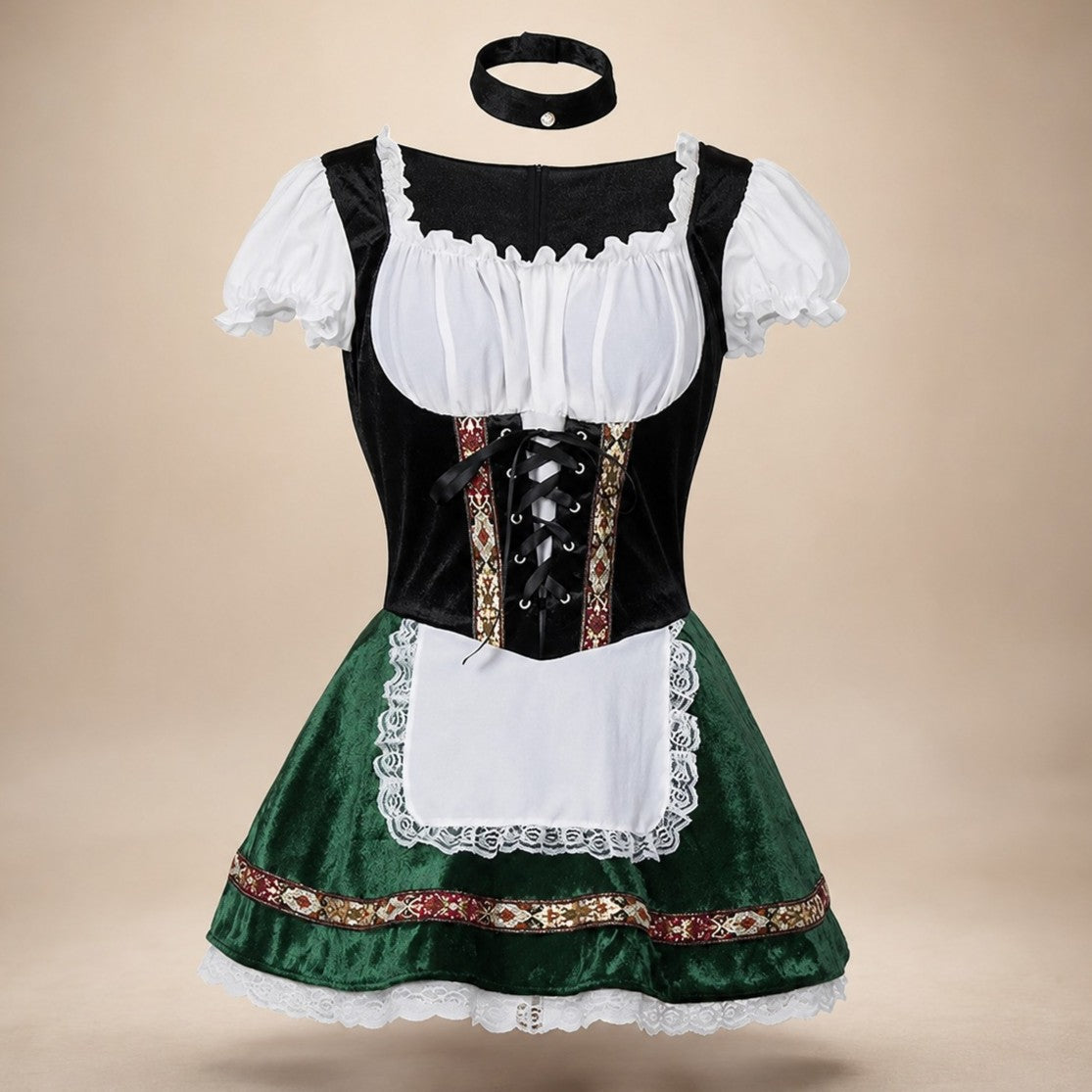 Dirndl für Damen, elegante Passform mit Puffärmeln - 4 - Jasminaboutique.com
