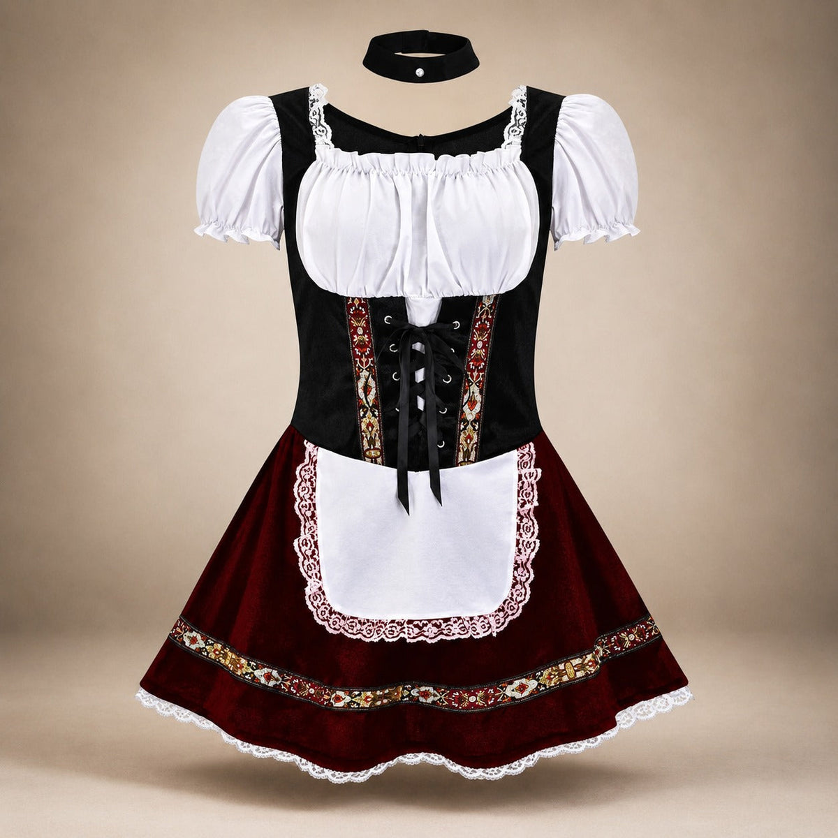 Dirndl für Damen, elegante Passform mit Puffärmeln - 5 - Jasminaboutique.com