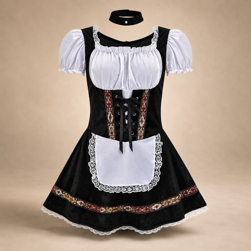 Dirndl für Damen, elegante Passform mit Puffärmeln - 6 - Jasminaboutique.com