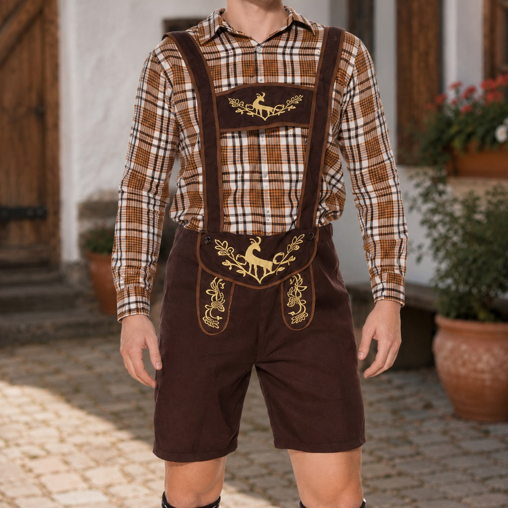 Zweiteiliges traditionelles Oktoberfest-Outfit für Herren mit Stickerei - 3 - Jasminaboutique.com