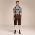 Lederhosen-Outfit für Herren mit kariertem Hemd und Hosenträgern für das Oktoberfest - 9 - Jasminaboutique.com
