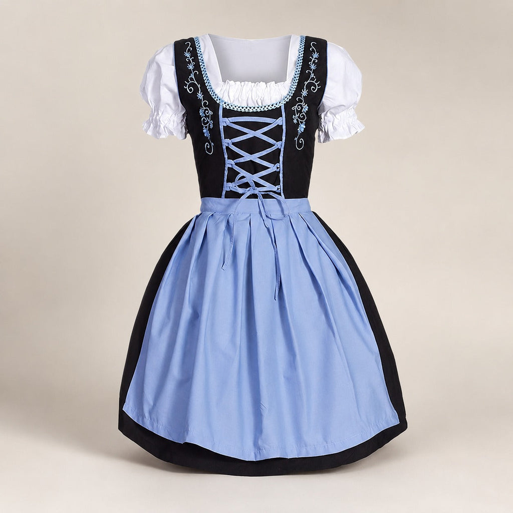 Oktoberfest-Kleid Damen im Vintage-Look mit Schnürdetails | J&B - 4 - Jasminaboutique.com