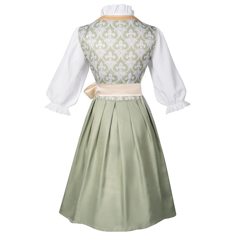 Traditionelles Dirndl für Damen mit eleganter Stickerei und Taillengürtel | J&B - 3 - Jasminaboutique.com