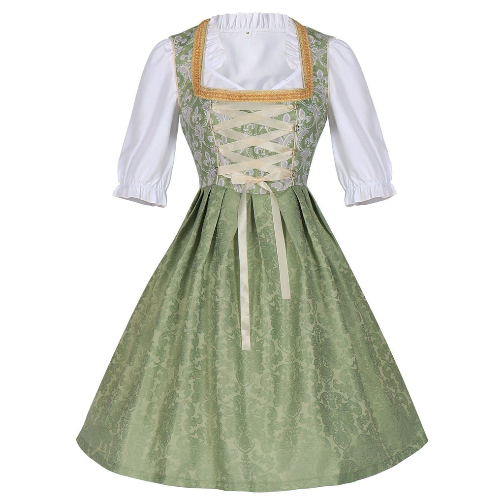 Traditionelles Dirndl für Damen mit eleganter Stickerei und Taillengürtel | J&B - 4 - Jasminaboutique.com