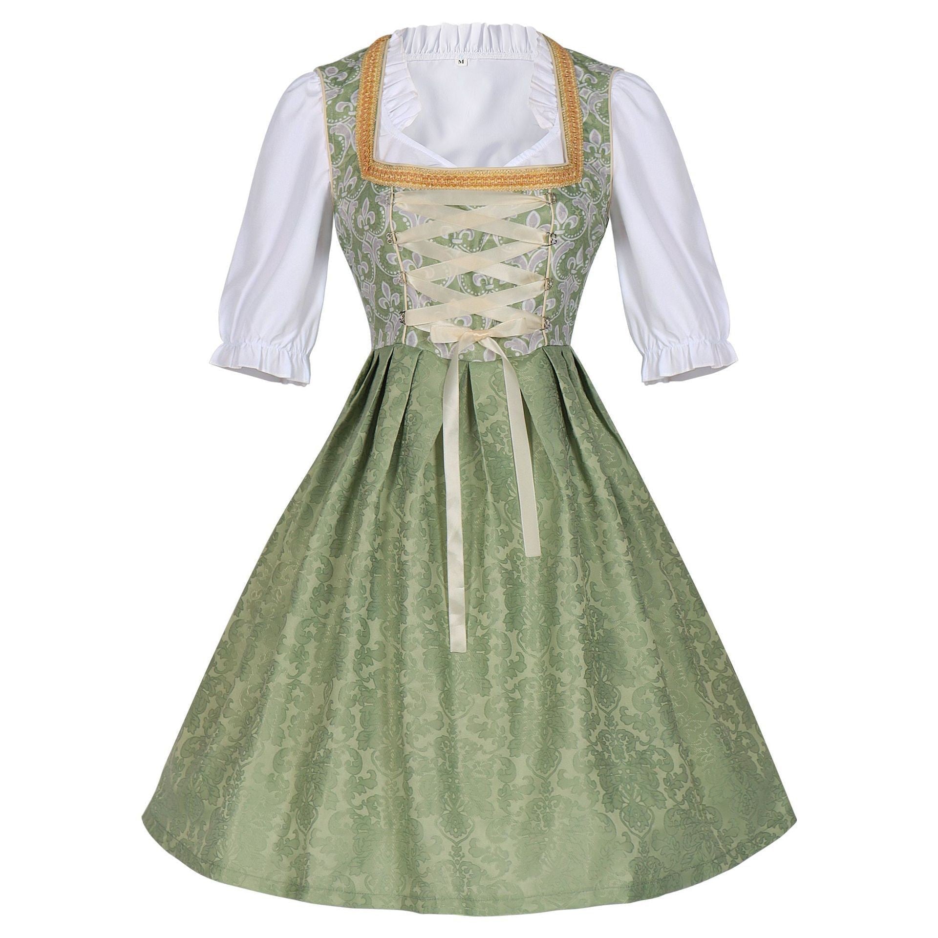 Traditionelles Dirndl für Damen mit eleganter Stickerei und Taillengürtel | J&B - 4 - Jasminaboutique.com