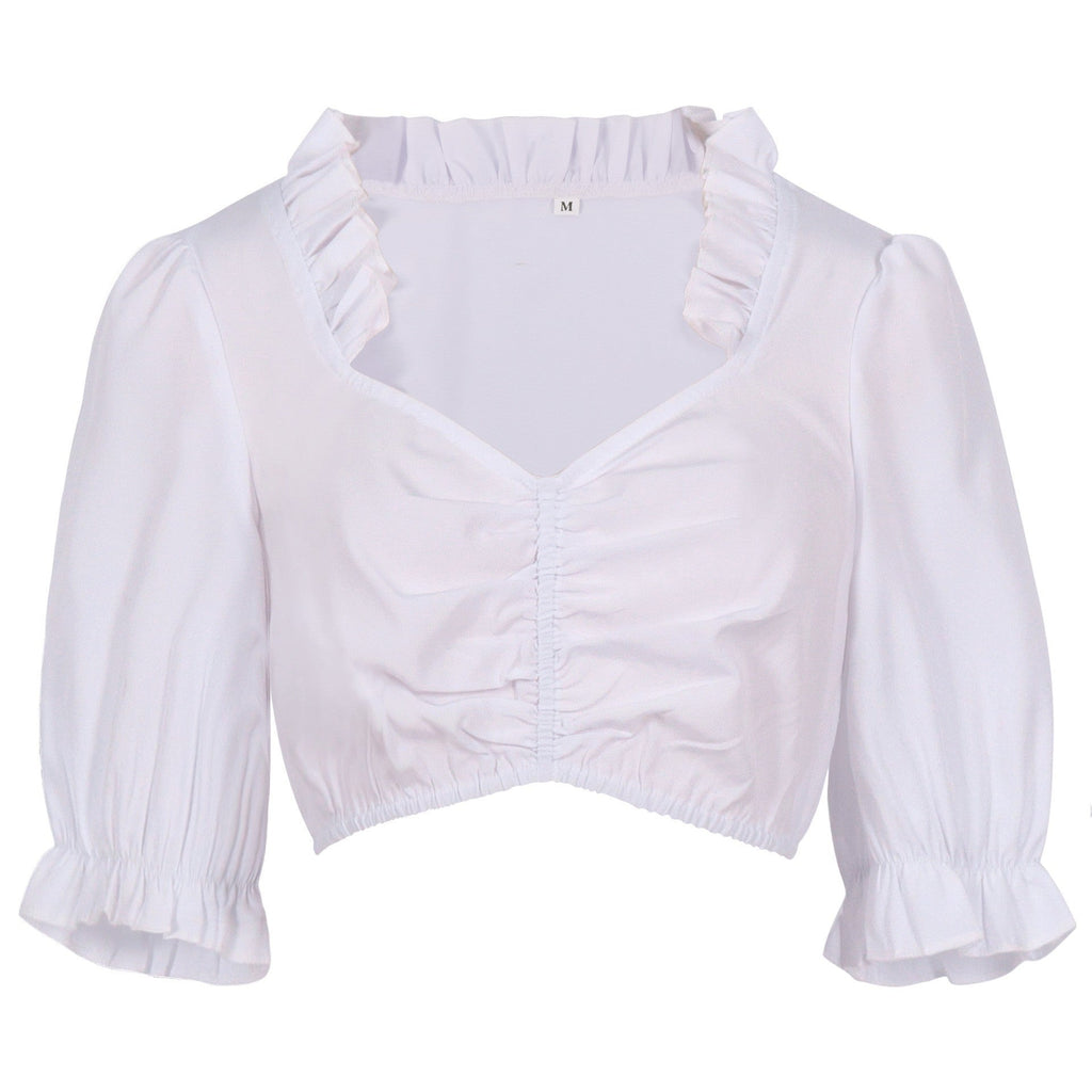 Traditionelles Dirndl für Damen mit eleganter Stickerei und Taillengürtel | J&B - 5 - Jasminaboutique.com