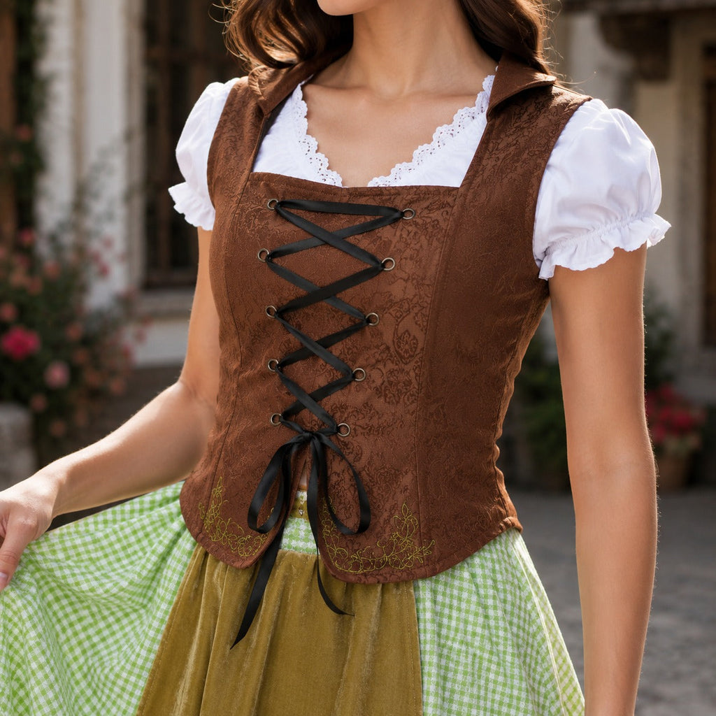 Dirndl Outfit Damen mit figurbetonter Silhouette und eleganten Details | J&B - 3 - Jasminaboutique.com