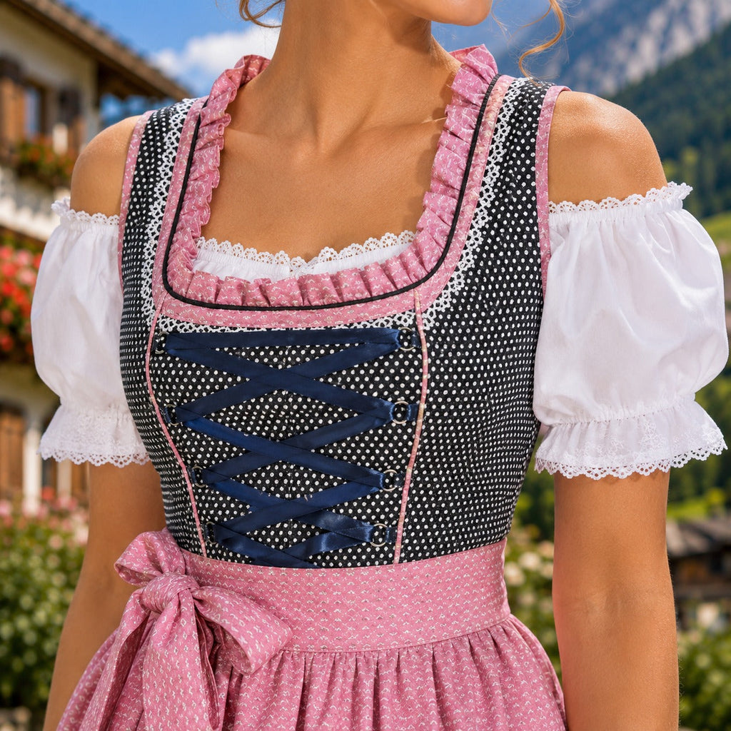 Dirndl Damen im traditionellen Stil mit figurschmeichelnder Silhouette | J&B - 3 - Jasminaboutique.com