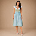 Dirndl für Damen mit Rüschenärmeln und taillierter Passform | J&B - 4 - Jasminaboutique.com