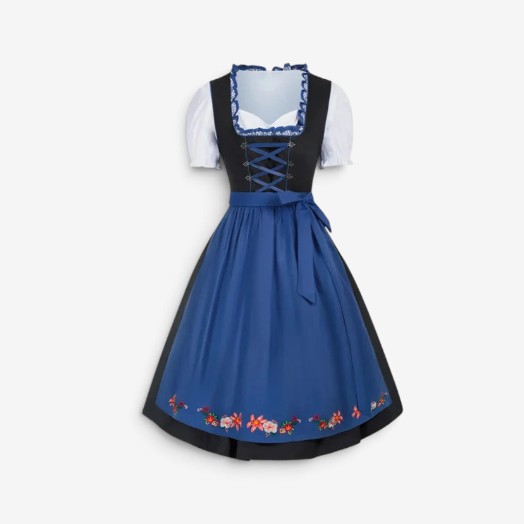 Dirndl für Damen mit Schnürung und besticktem Rock | J&B - 3 - Jasminaboutique.com