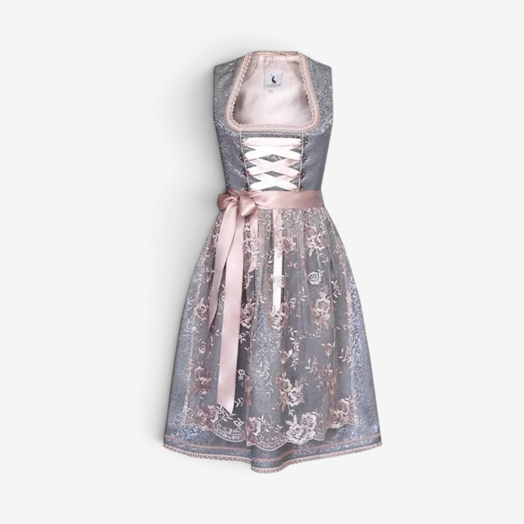 Dirndl für Damen mit Schnürung und besticktem Rock | J&B - 7 - Jasminaboutique.com