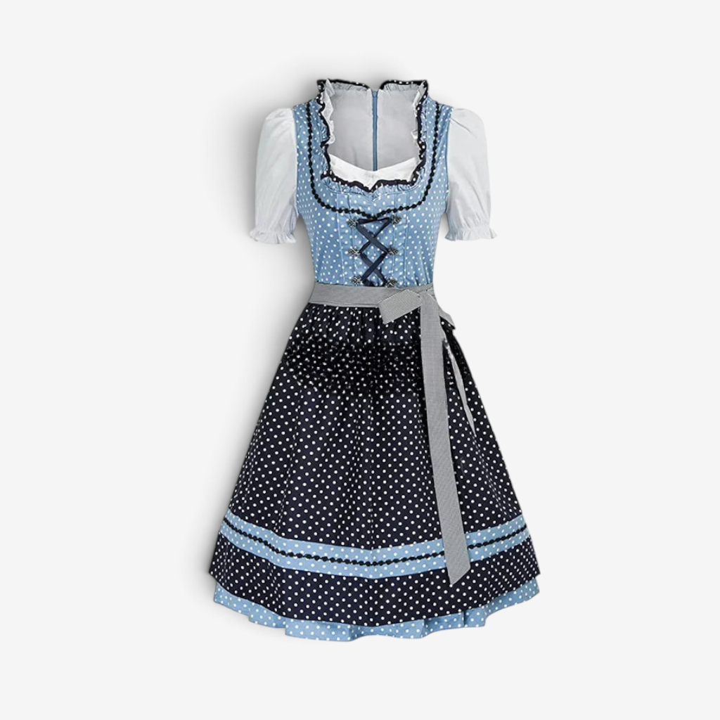 Dirndl für Damen mit Schnürung und besticktem Rock | J&B - 11 - Jasminaboutique.com