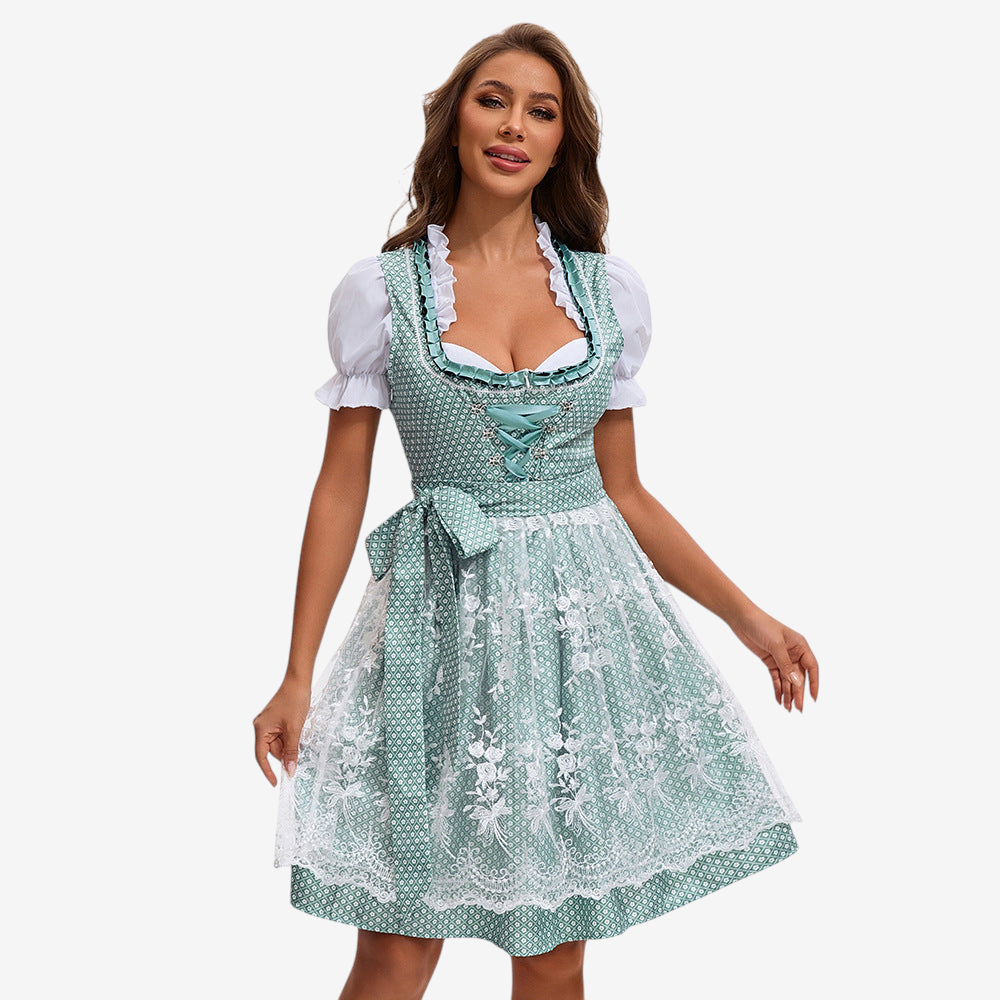 Dirndl Damen mit Herzausschnitt und Spitzen-Schürze | J&B - 4 - Jasminaboutique.com