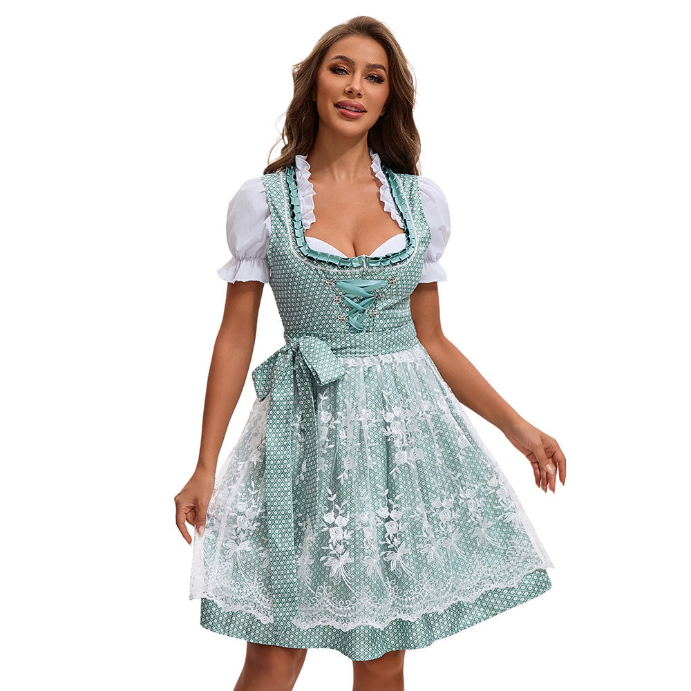 Dirndl Damen mit Herzausschnitt und Spitzen-Schürze | J&B - 14 - Jasminaboutique.com