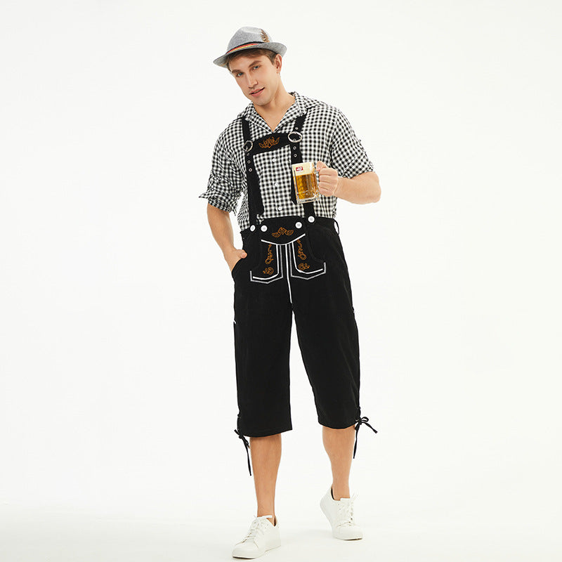 Oktoberfest Outfit Herren mit verstellbaren Hosenträgern und festlichem Design | J&B - 6 - Jasminaboutique.com