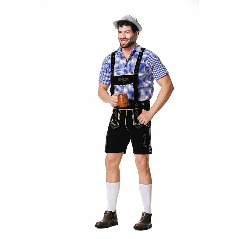 Traditionelles Trachten-Set Herren mit knielangen Shorts und kariertem Hemd | J&B - 9 - Jasminaboutique.com