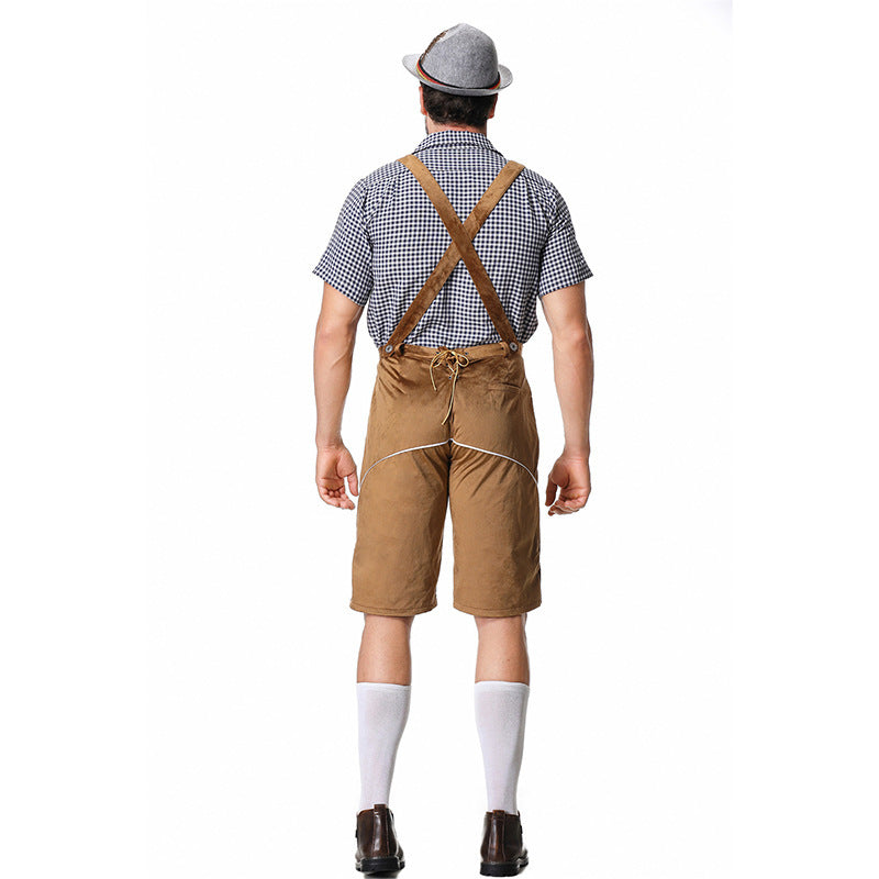 Traditionelles Trachten-Set Herren mit knielangen Shorts und kariertem Hemd | J&B - 10 - Jasminaboutique.com