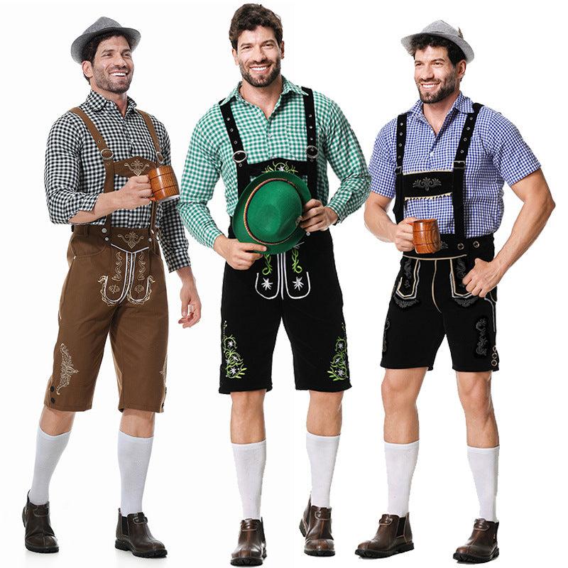 Traditionelles Trachten-Set Herren mit knielangen Shorts und kariertem Hemd | J&B - 11 - Jasminaboutique.com