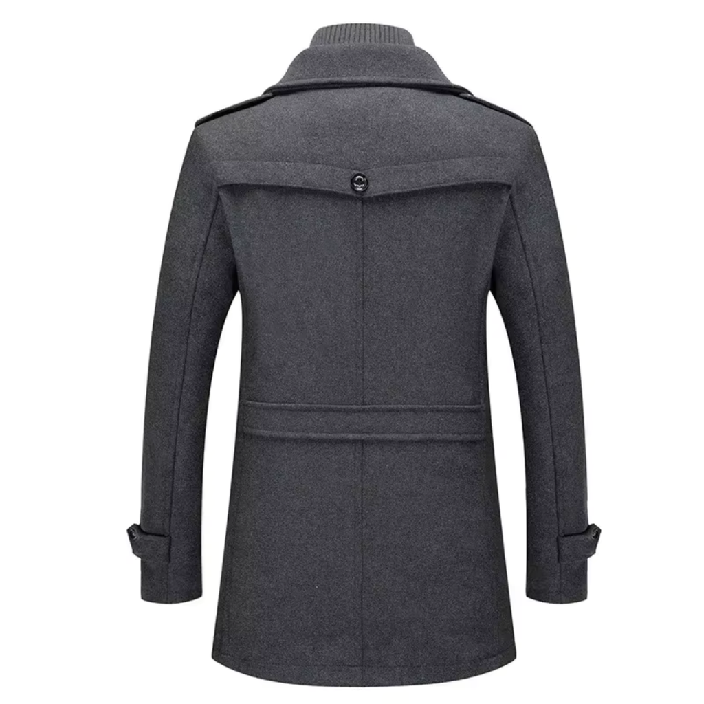 Peacoat für Herren mit stilvollem Kragen und taillierter Passform – Perfekt für den Winter - 9 - Jasminaboutique.com