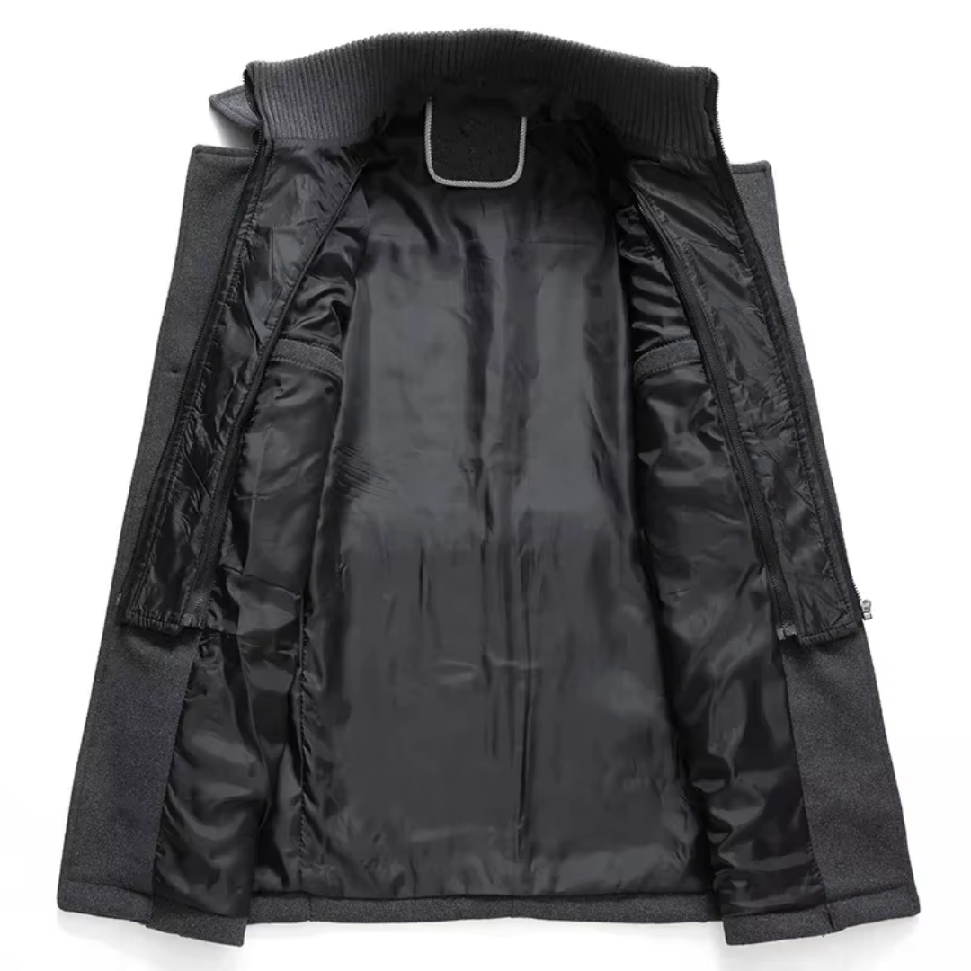 Peacoat für Herren mit stilvollem Kragen und taillierter Passform – Perfekt für den Winter - 10 - Jasminaboutique.com