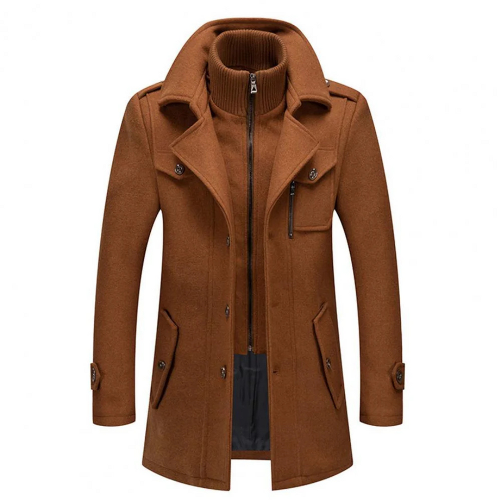 Peacoat für Herren mit stilvollem Kragen und taillierter Passform – Perfekt für den Winter - 11 - Jasminaboutique.com