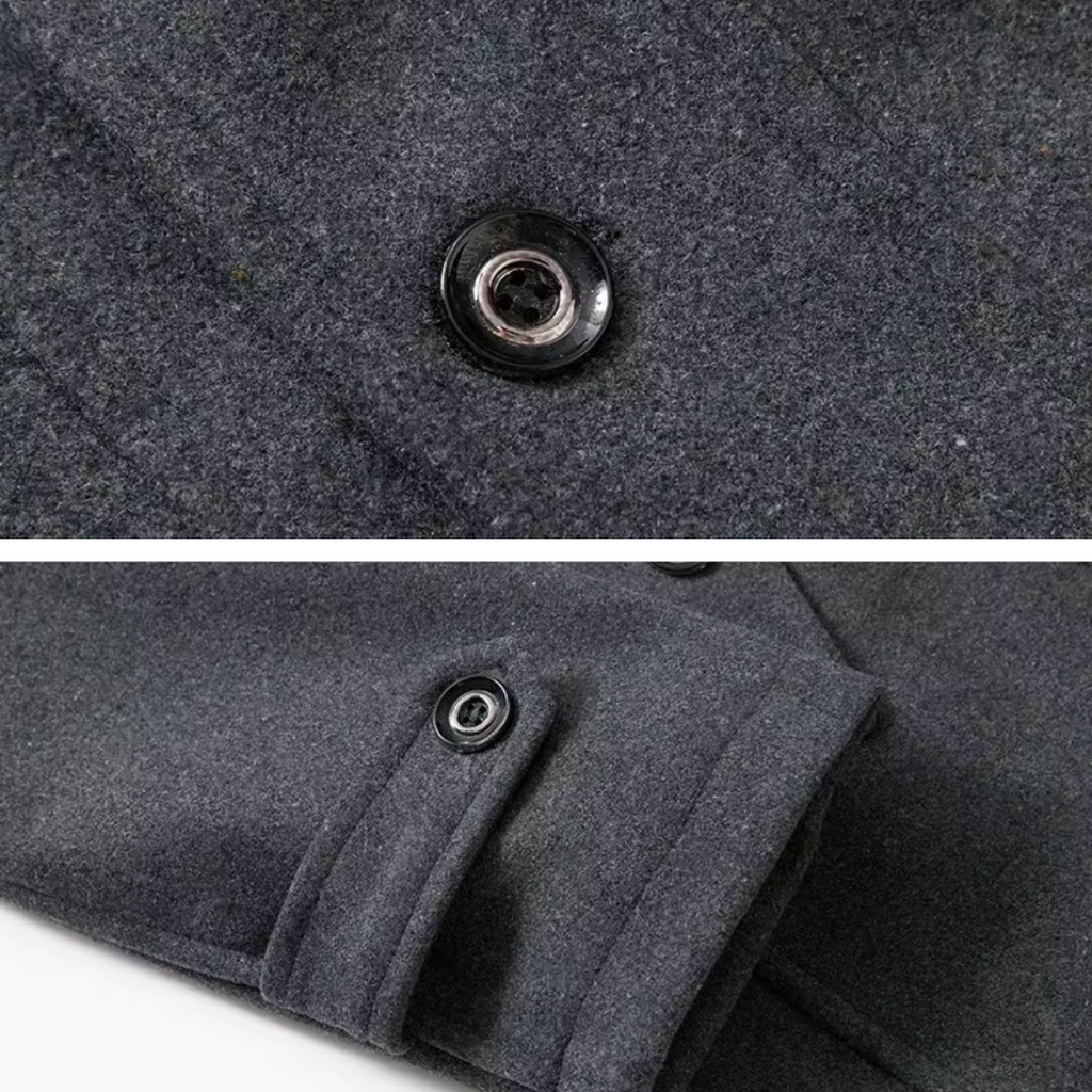 Peacoat für Herren mit stilvollem Kragen und taillierter Passform – Perfekt für den Winter - 14 - Jasminaboutique.com