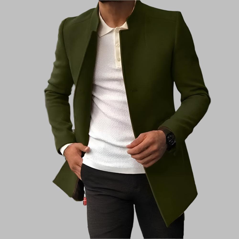 Moderne Herrenjacke mit Stehkragen und tailliertem Schnitt | A&B - 1 - Annoboutique