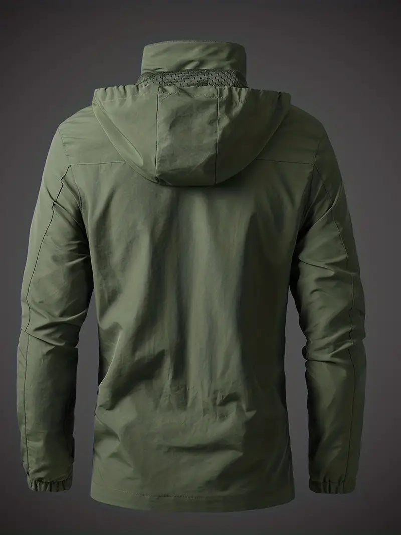 Herren Outdoor-Jacke mit Kapuze und praktischen Taschen | A&B - 6 - Annoboutique