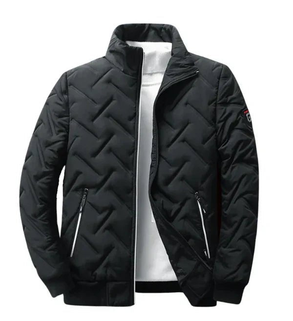 Moderne Herren Steppjacke mit Stehkragen und Reißverschluss | A&B - 1 - Annoboutique