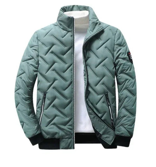Moderne Herren Steppjacke mit Stehkragen und Reißverschluss | A&B - 4 - Annoboutique