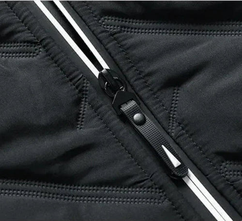 Moderne Herren Steppjacke mit Stehkragen und Reißverschluss | A&B - 6 - Annoboutique