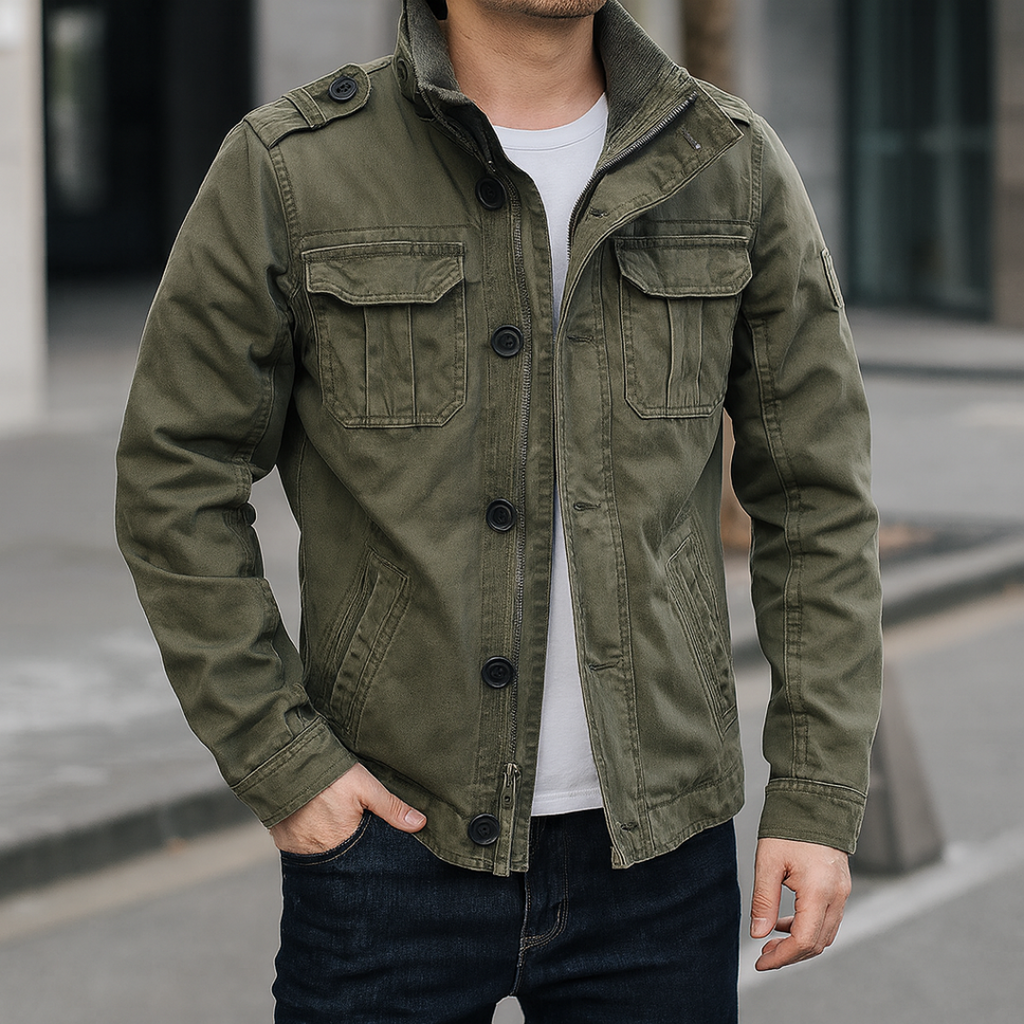 Herren Utility-Jacke mit strukturierter Passform und praktischen Taschen | J&B - 1 - Jasminaboutique.com