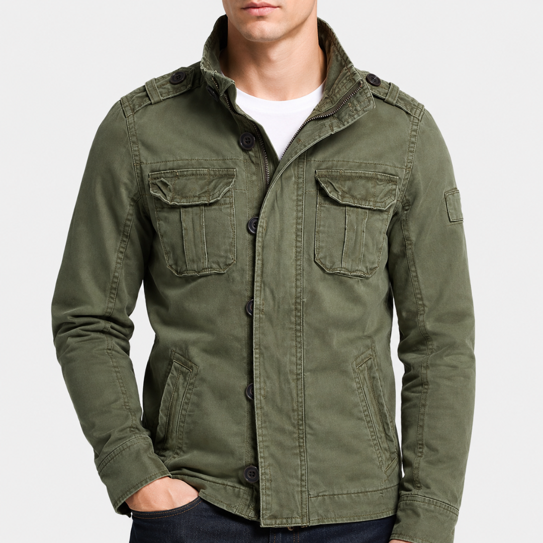 Herren Utility-Jacke mit strukturierter Passform und praktischen Taschen | J&B - 2 - Jasminaboutique.com