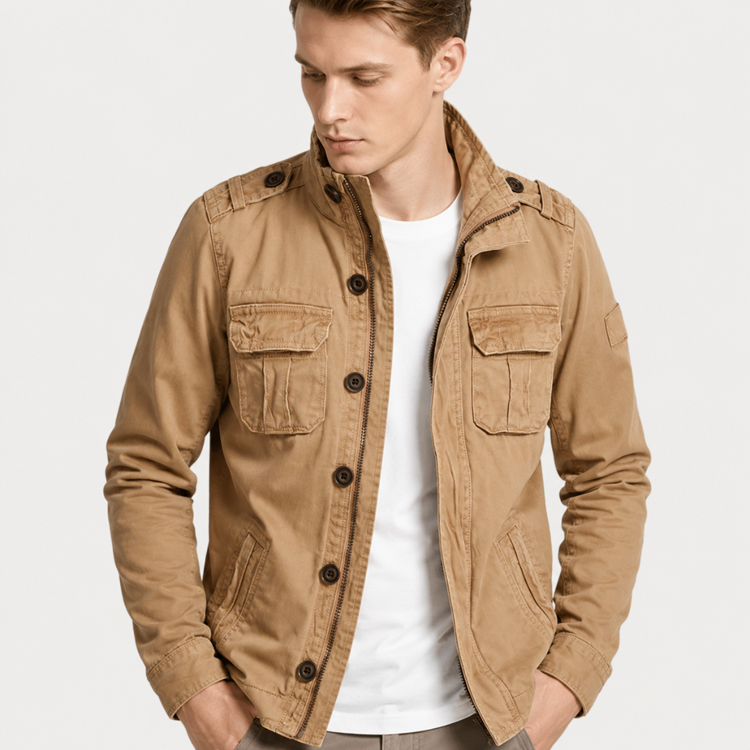 Herren Utility-Jacke mit strukturierter Passform und praktischen Taschen | J&B - 7 - Jasminaboutique.com