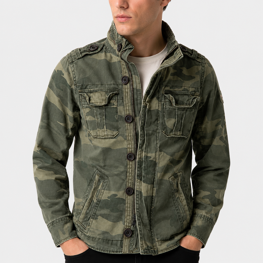 Herren Utility-Jacke mit strukturierter Passform und praktischen Taschen | J&B - 8 - Jasminaboutique.com