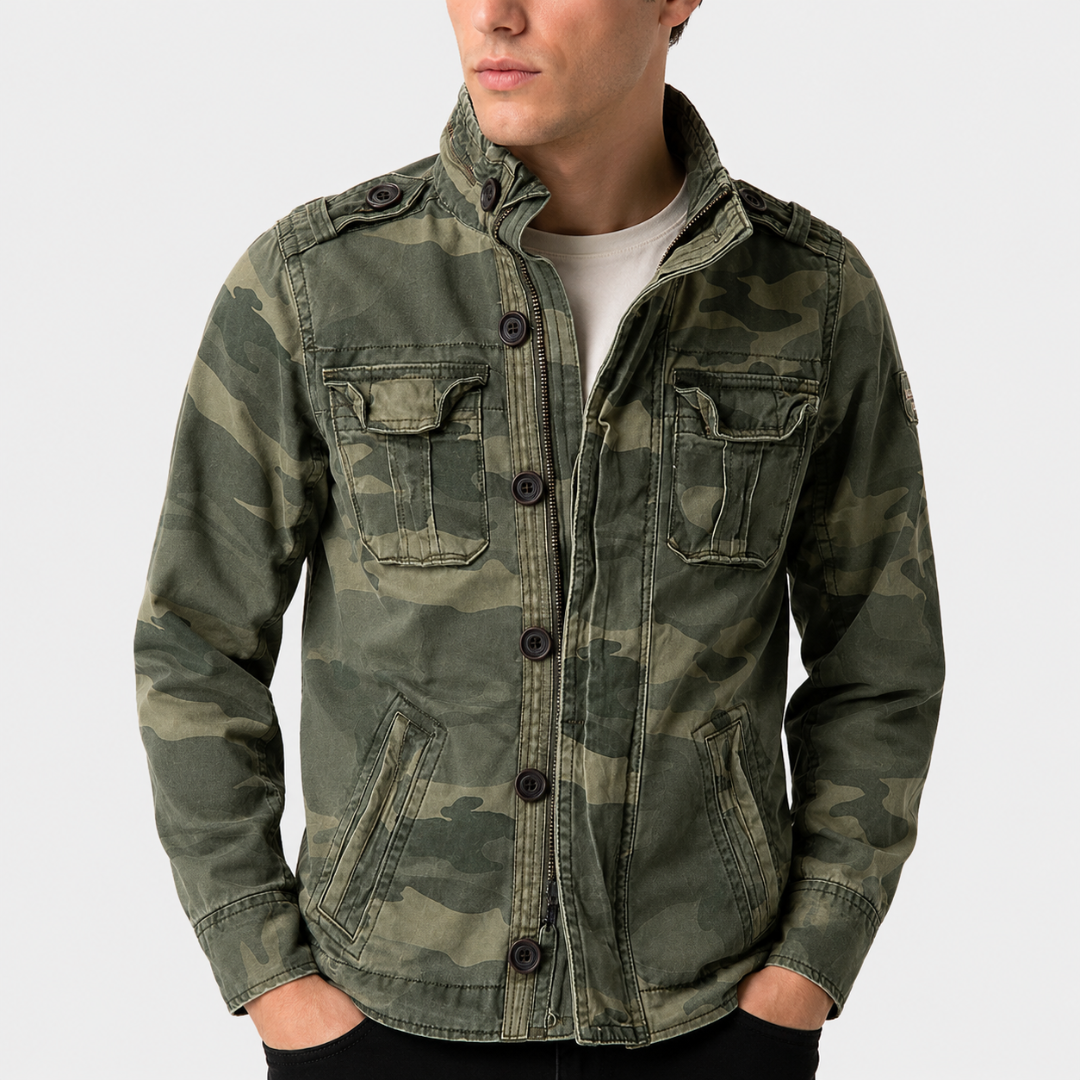 Herren Utility-Jacke mit strukturierter Passform und praktischen Taschen | J&B - 8 - Jasminaboutique.com
