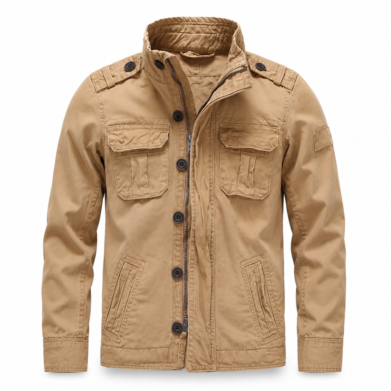Herren Utility-Jacke mit strukturierter Passform und praktischen Taschen | J&B - 12 - Jasminaboutique.com